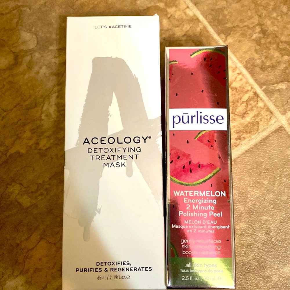 Aceology detoxifying treatment mask && Purlisse watermelon peel NEVER USED